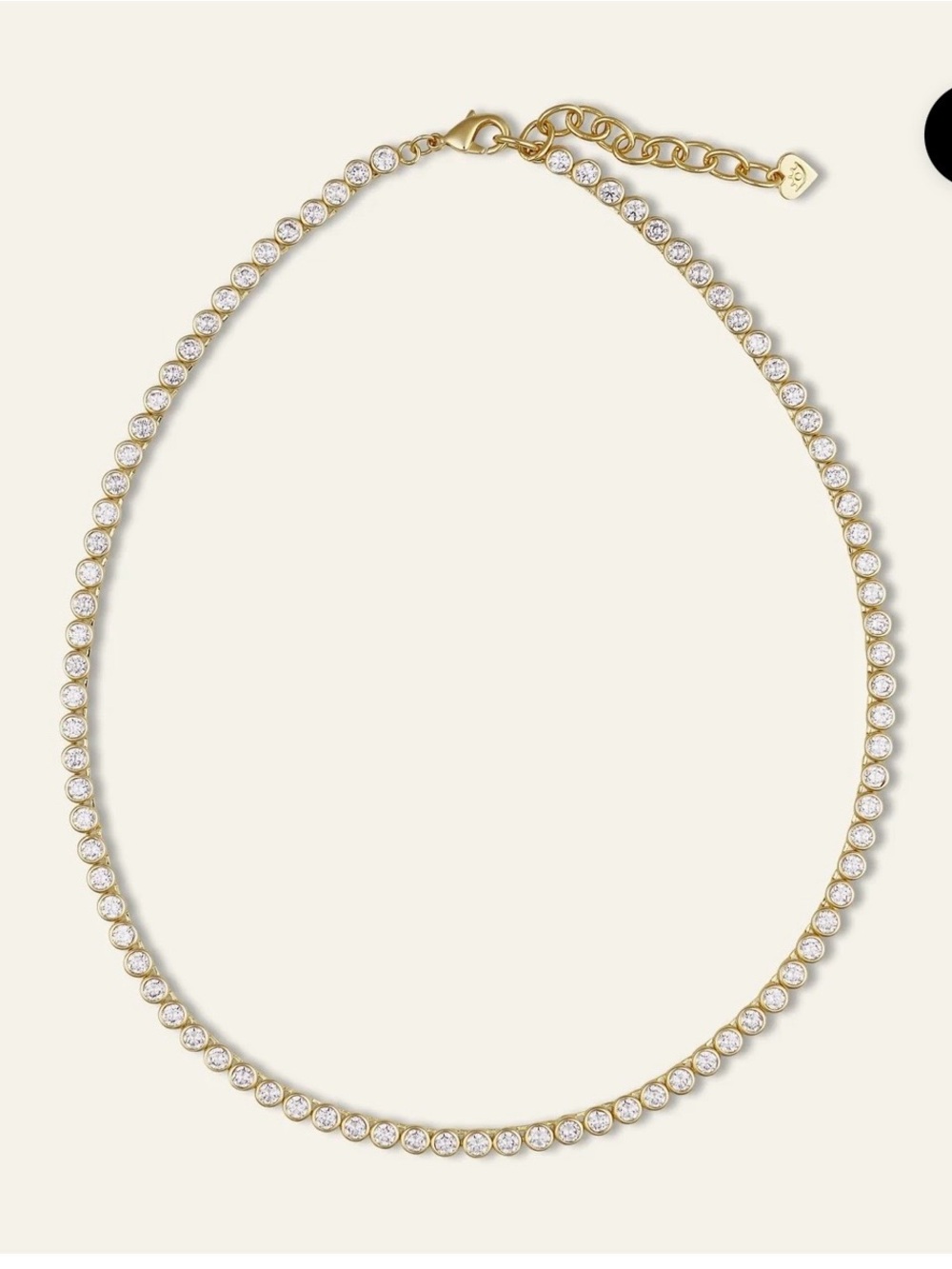 Hart Bezel Tennis Necklace with 5A cz stones